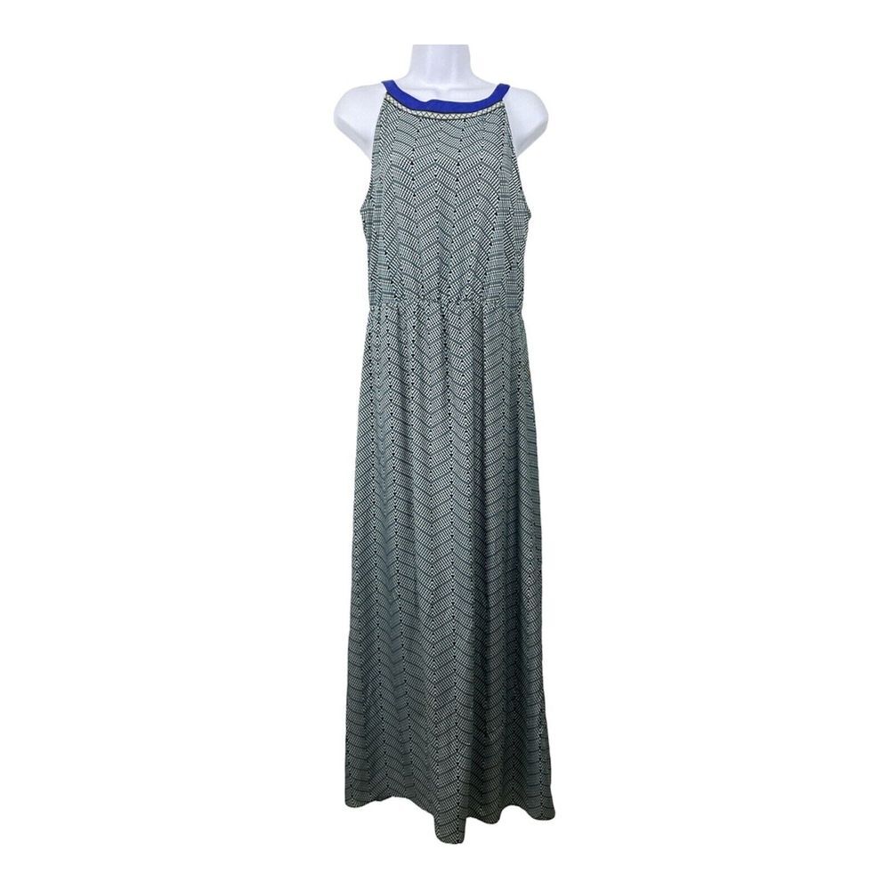 Lucky Brand Dress Womens Medium Boho Retro Y2K Geometric‎ Print Sleeveless Maxi